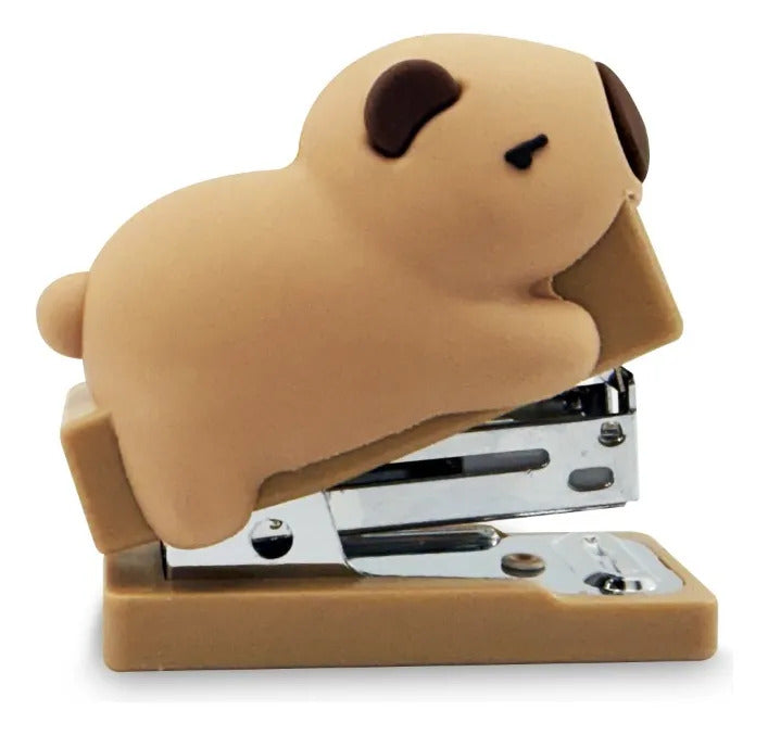 Mini Engrapadora Capibara Para Grapas 26/6 Kawaii Escolar