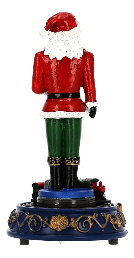 Tren Navideño Lluvia Santa Claus de Resina 30 cm