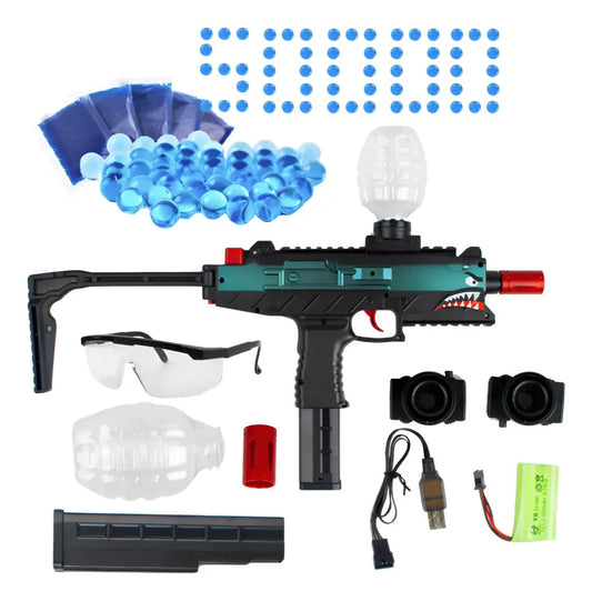Pistola Uzi De Hidrogel Tornasol 50,000 Bala Con Accesorios