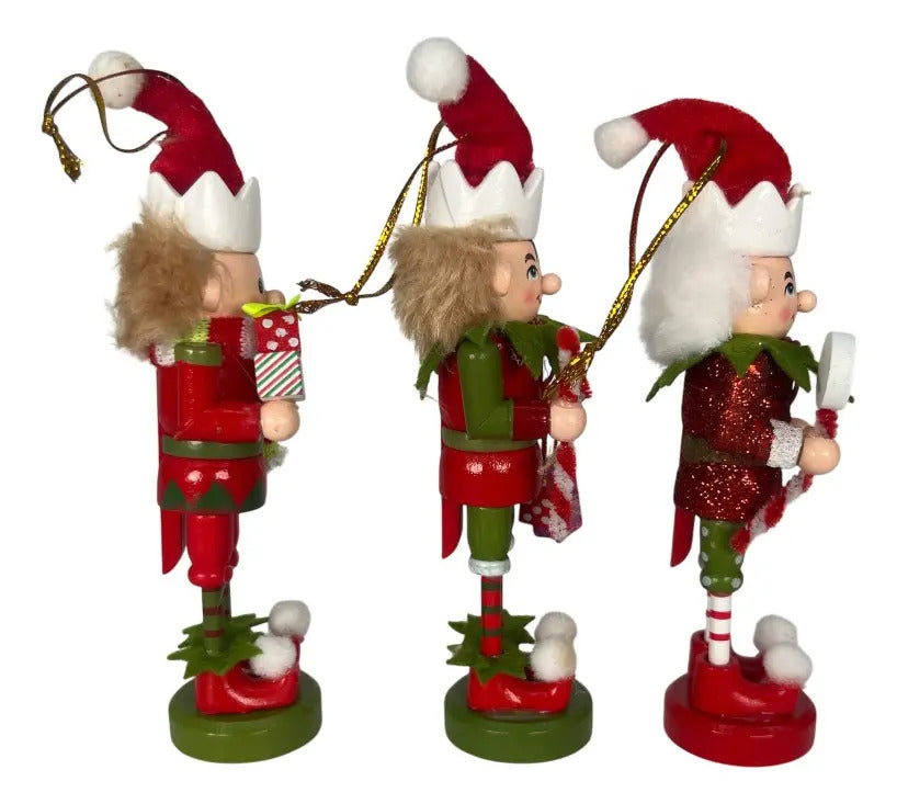 Duendes Navideños Colgantes Set De 9 Piezas 8x2x3
