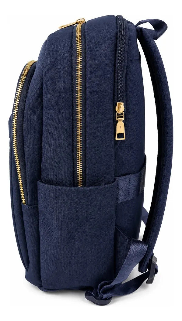 Mochila Juvenil Ejecutiva Lluvia Azul Satinado Elegante