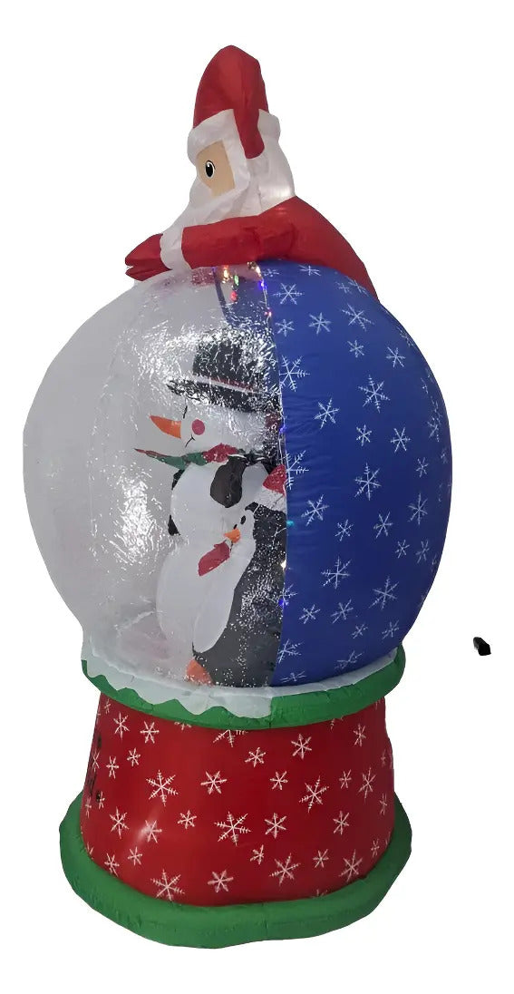 Inflable Navideño Esfera Con Muñeco De Nieve Marca Lluvia