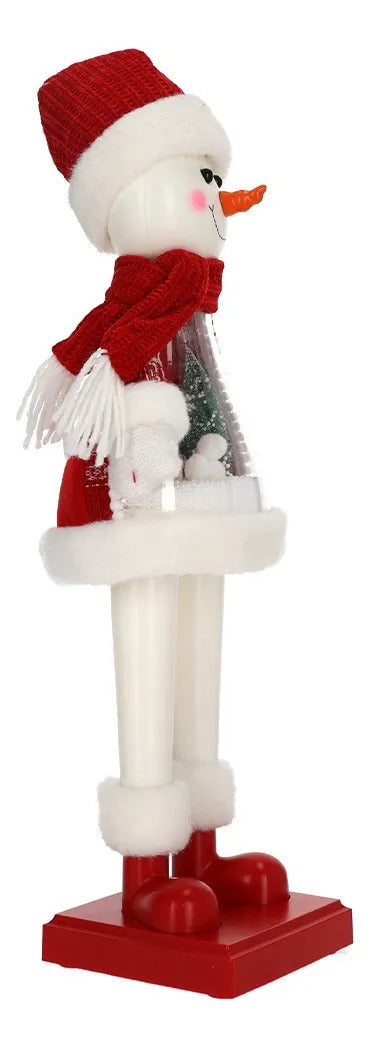 Muñeco Navideño Lluvia Nieve Bailarina con Luz 56 cm