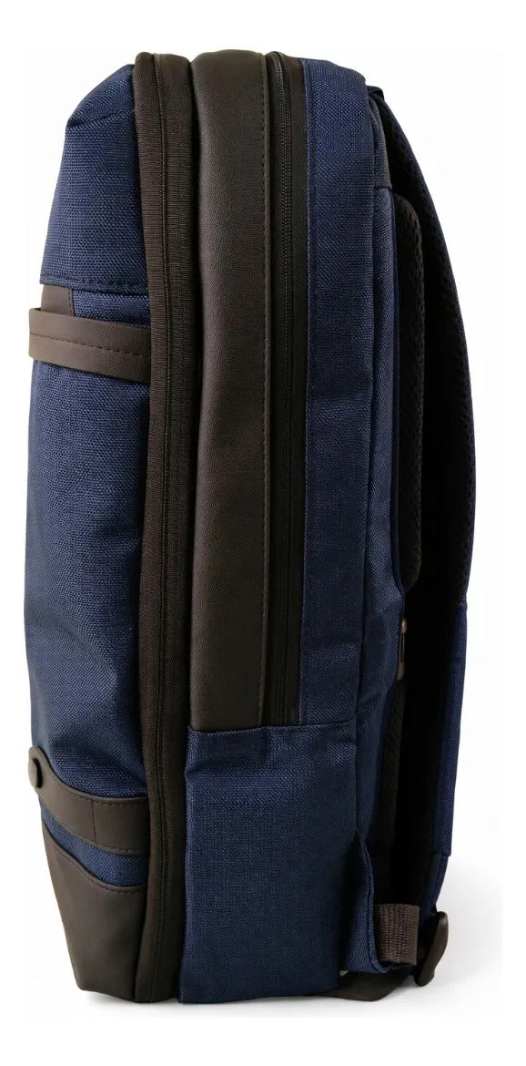 Mochila Lluvia Azul Marino Café Ideal Para Oficina Moderna
