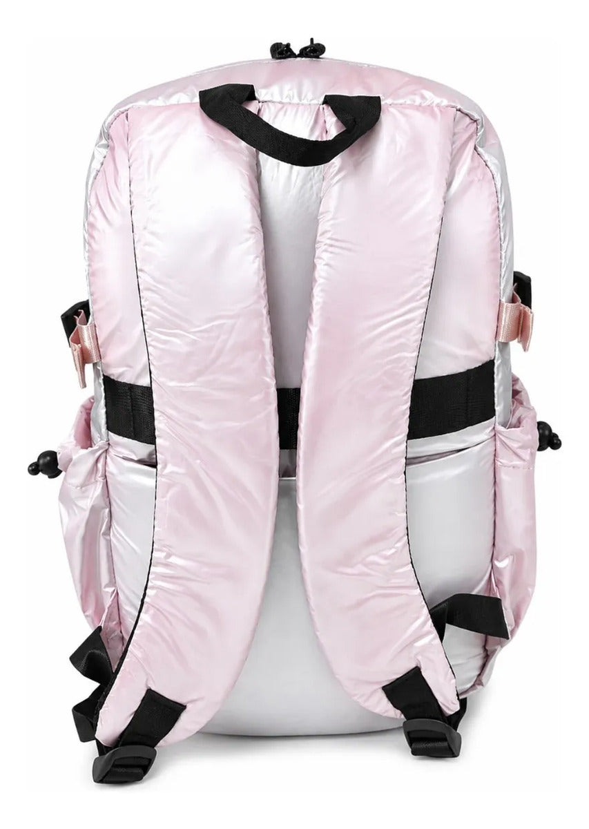 Mochila Lluvia Juvenil Rosa Tornasol Frontal Ajustable