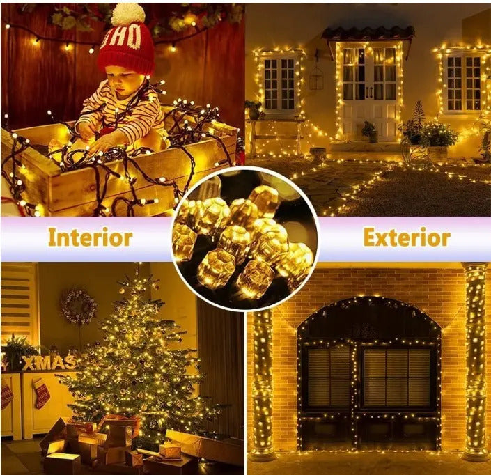 Serie De 100 Luces Foco V3 Luz Cálida Destello (ciempiés) 3m