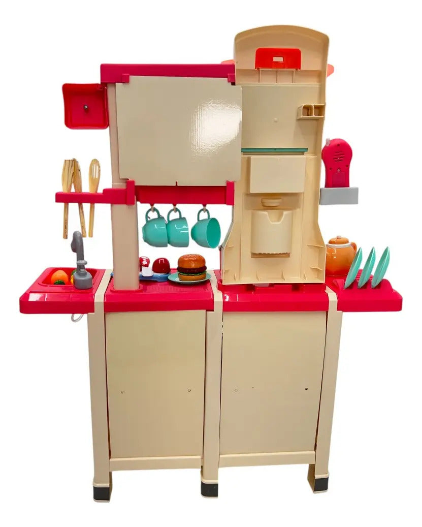 Cocina Marca Candy Toys Coral Con 5 Funciones 65 Piezas
