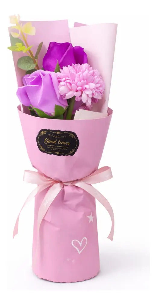 Arreglo Floral Rosas 3 Colores En Caja Transparente 29x6x11