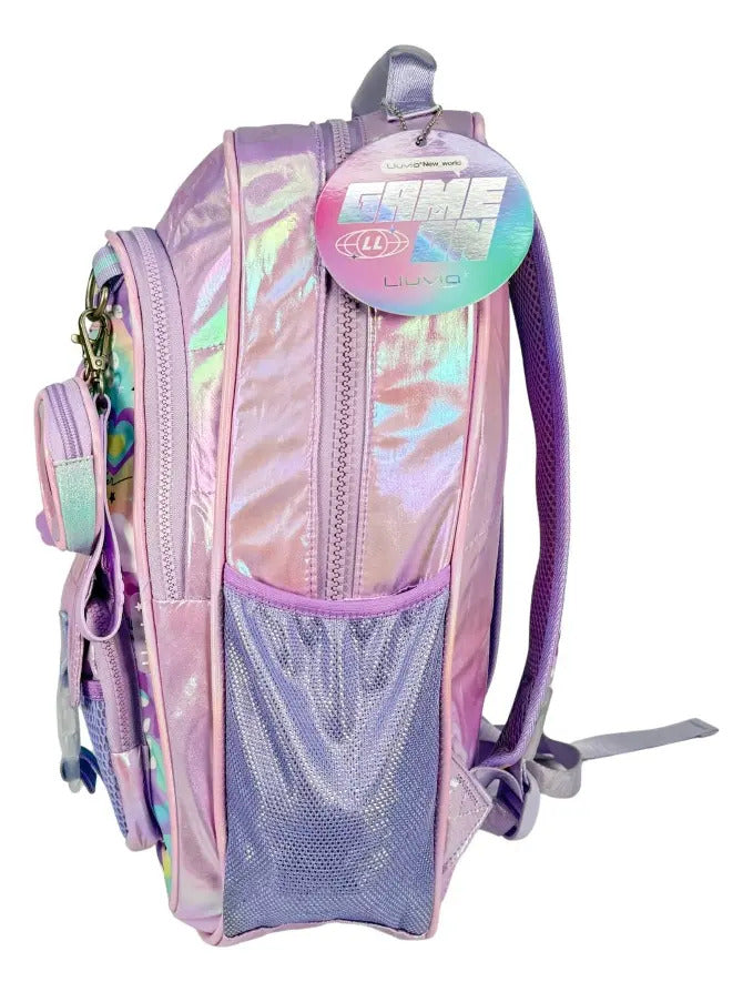 Mochila Primaria Marca Lluvia Monedero Carita