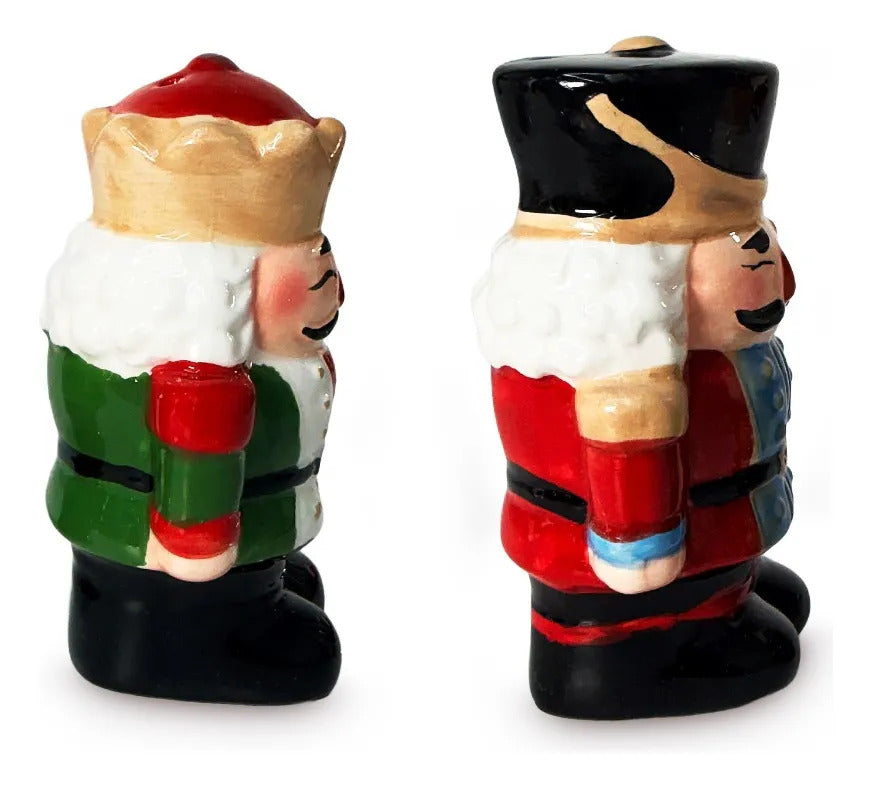 Cascanueces Lluvia Lights Salero Y Pimientero Navideño 9  cm