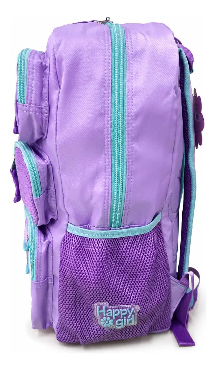 Mochila Escolar Juvenil Chenson Lila Degradada Y Azul