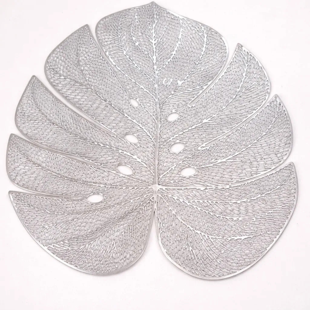 Manteles Individuales 6 Piezas Diseño Hoja Tropical Moderno