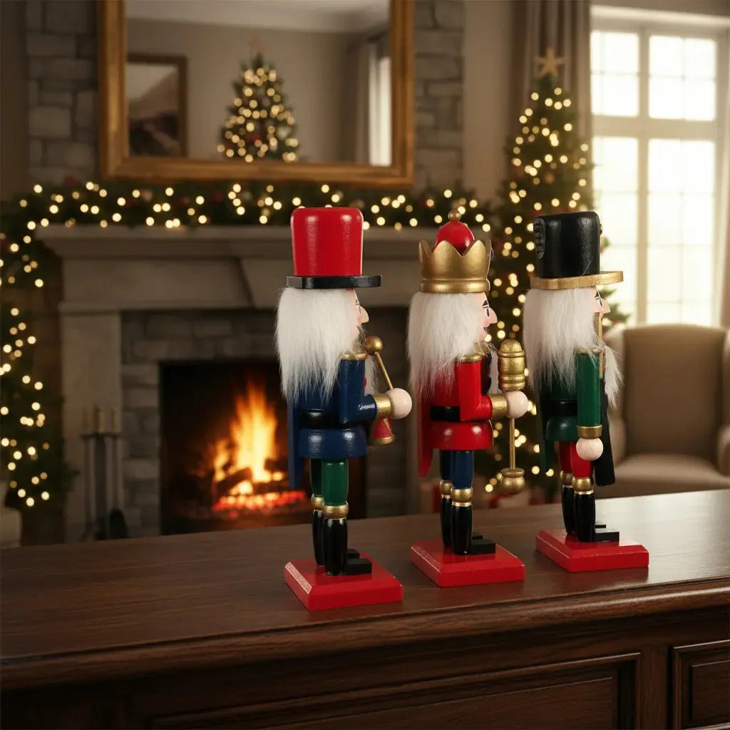 Cascanueces Guardianes De La Navidad Soldados 6 Piezas 8x2x3