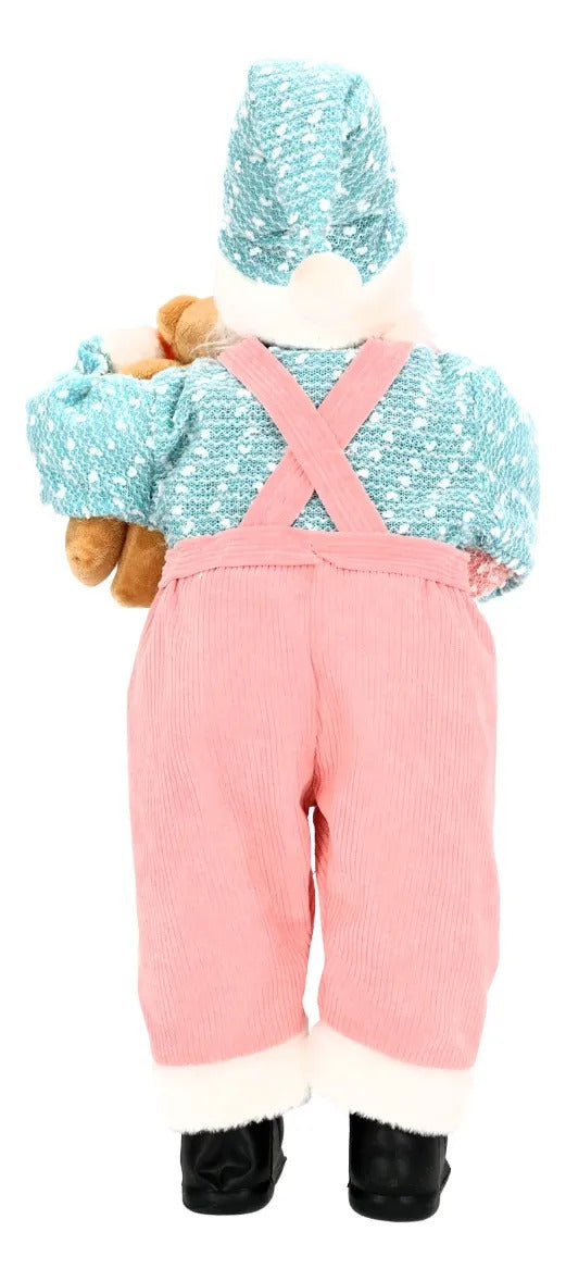 Santa Lluvia Candy Land Dulce Navidad con Osito 60 cm