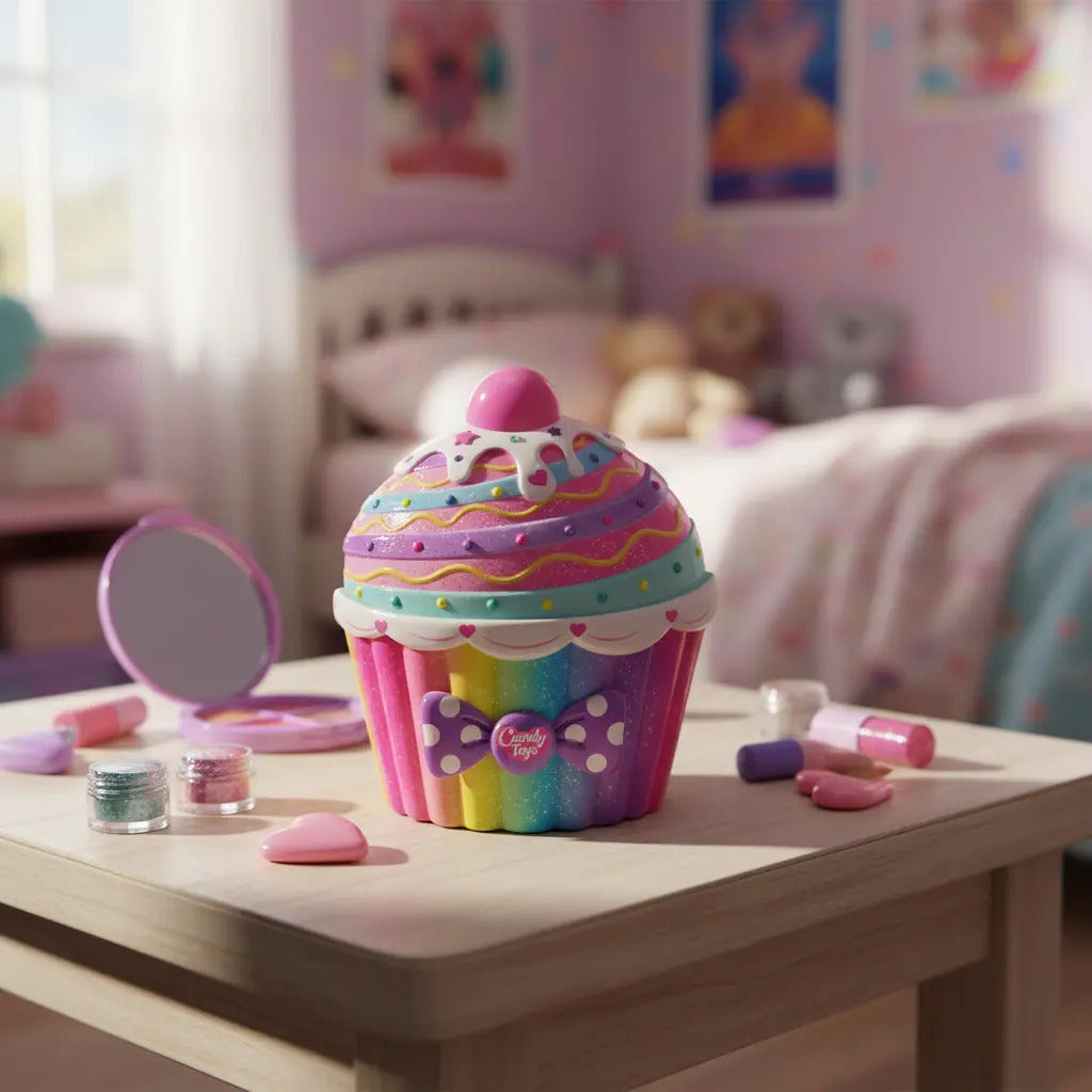 Set De Maquillaje En Estuche Cupcake 10 Piezascandy Toys