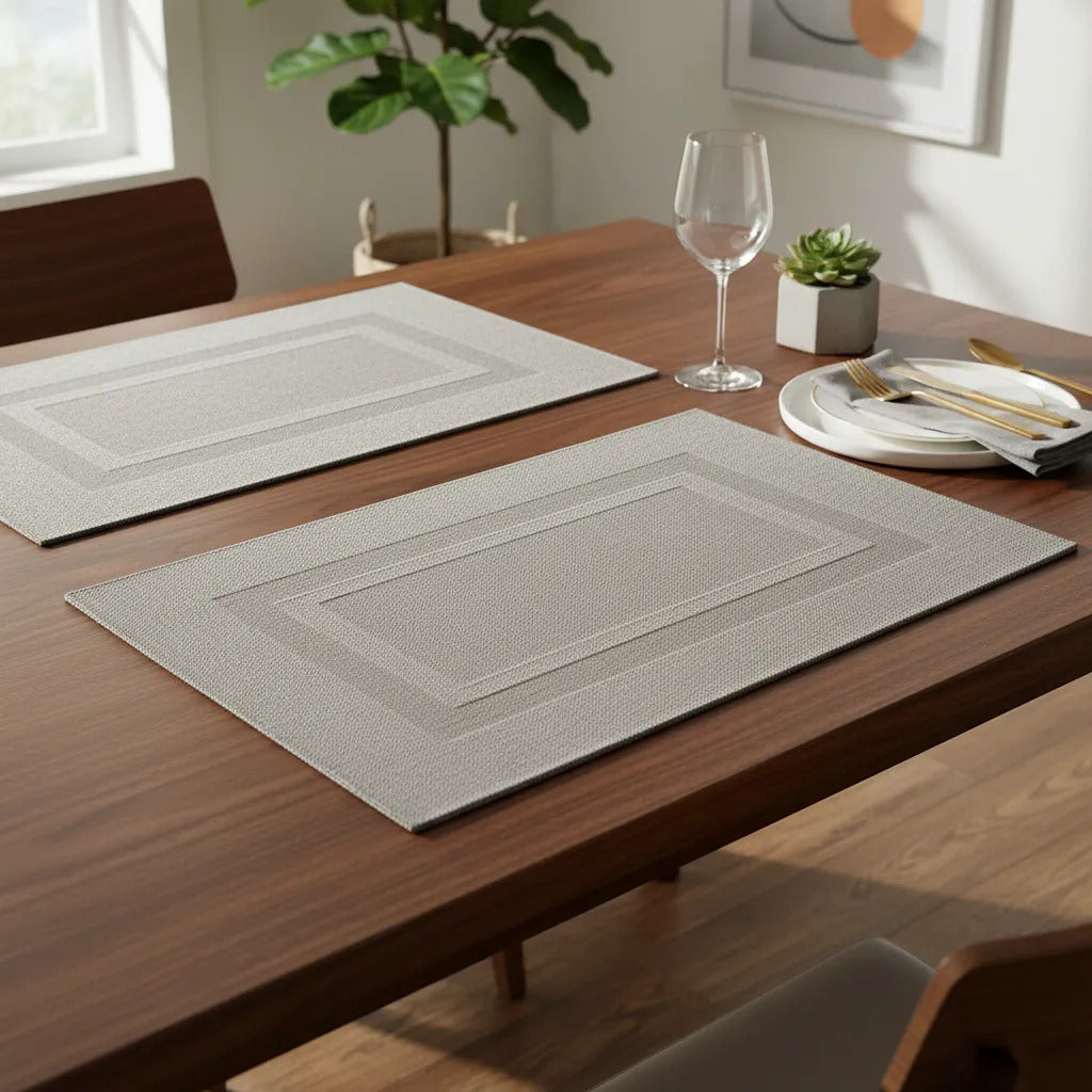 Manteles Individuales Decorativos 6 Piezas Efecto Satinado