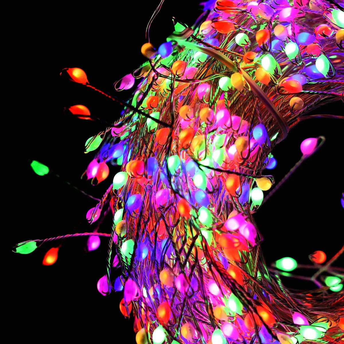 Luces Navideñas Micro Led Lluvia Multicolor 50 Metros