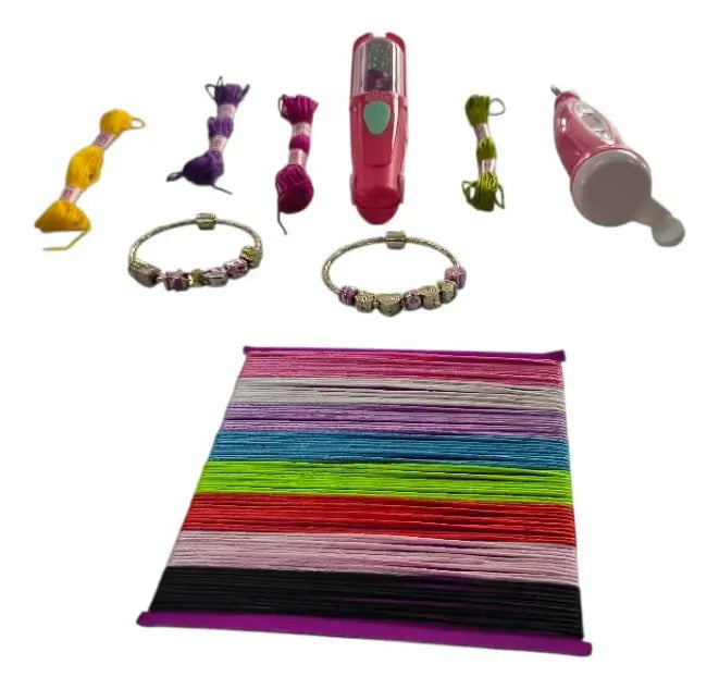 Set De Cabello Y Pulseras Con Máquina Decoradora Candy Toys