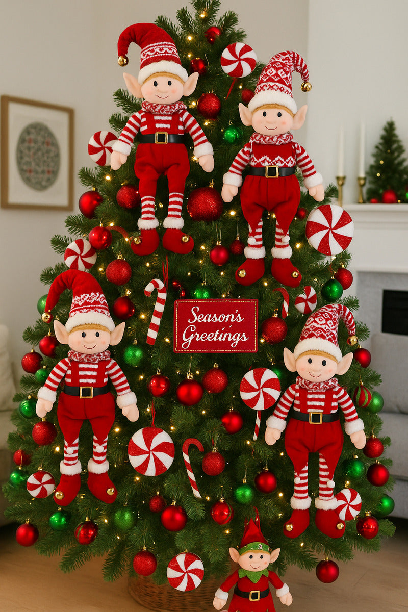 Decoracion Duende Patón Rojo Para Pie De Árbol 76x13x22