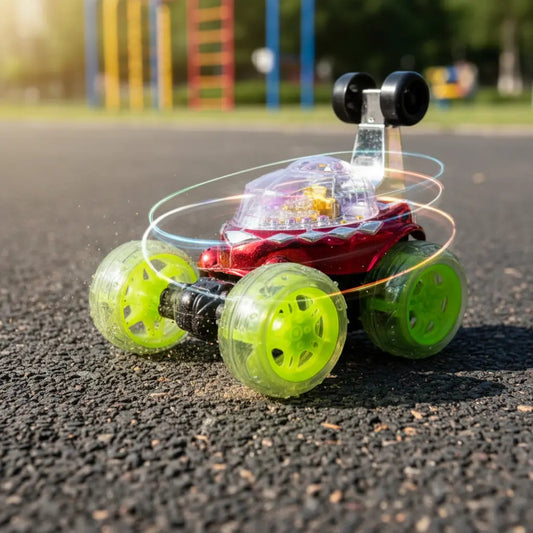 Auto A Control Remoto Maromero Con Luz Giros 360° Candy Toys