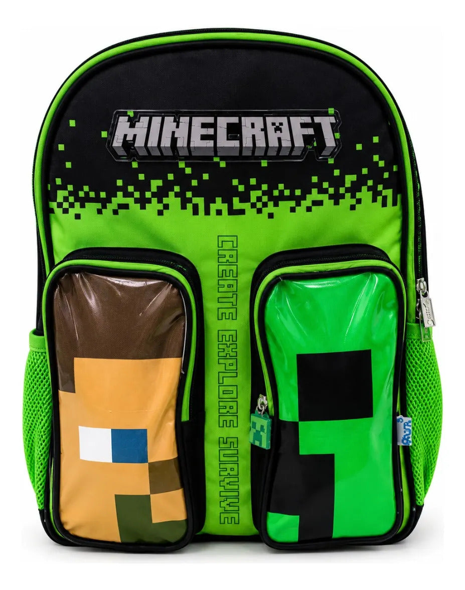 Mochila Minecraft Ruz Para Primaria Con Diseño De Steve