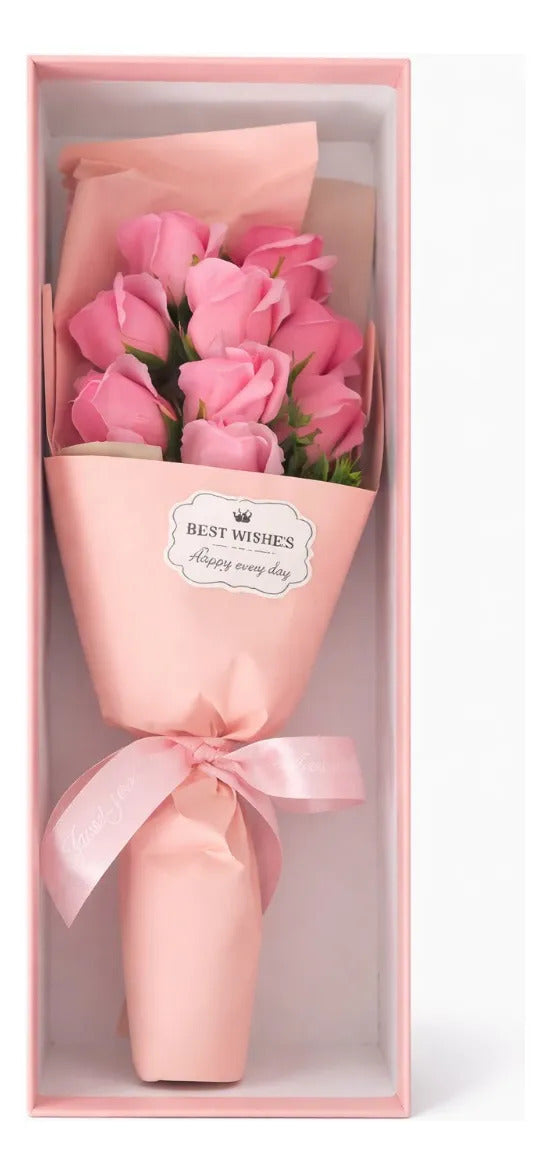 Regalo Romántico 48x8x15 Cm 11 Rosas 2 Colores Caja Elegante