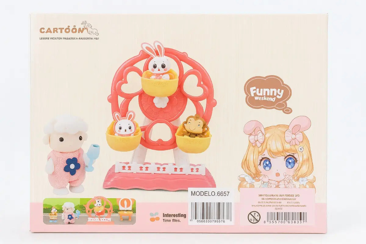 Conejitos Candy Toys Rueda De La Fortuna Con 13 Piezas