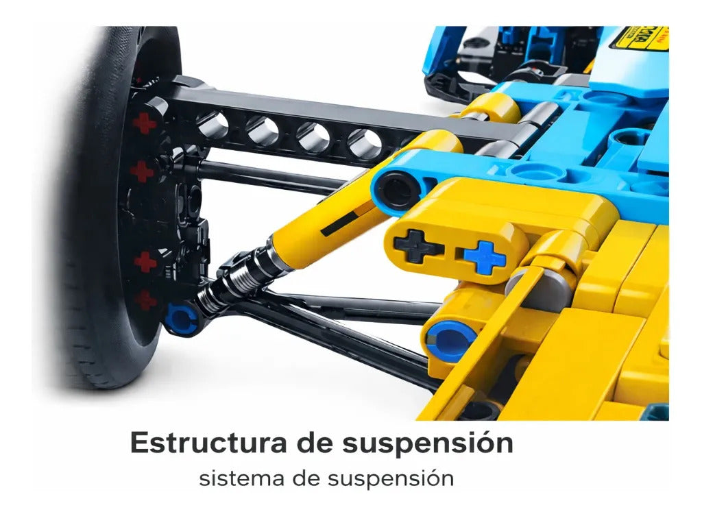 Carro Tipo Fórmula 1 Azul De Bloques 1698 Piezas Escala 1:8