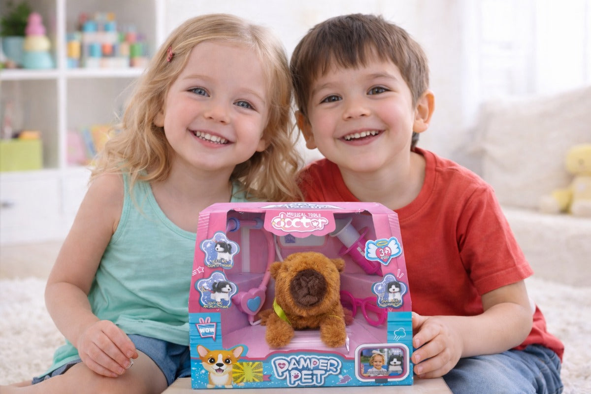 Capibara Interactiva Pamper Pet Con Accesorios Candy Toys