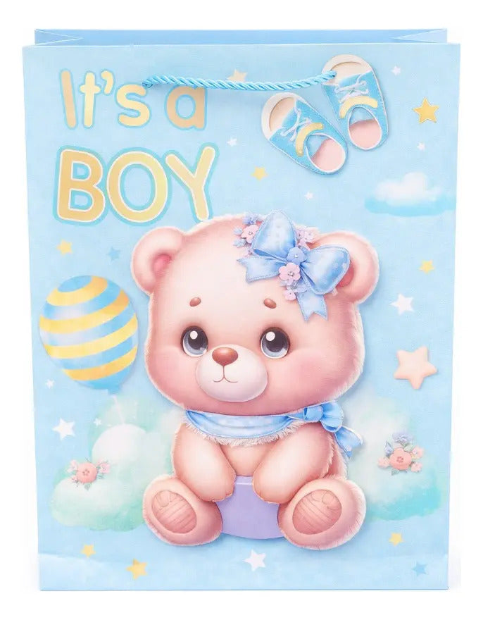 Bolsas De Regalo Una Docena Baby Shower Osito Bebé Surimax