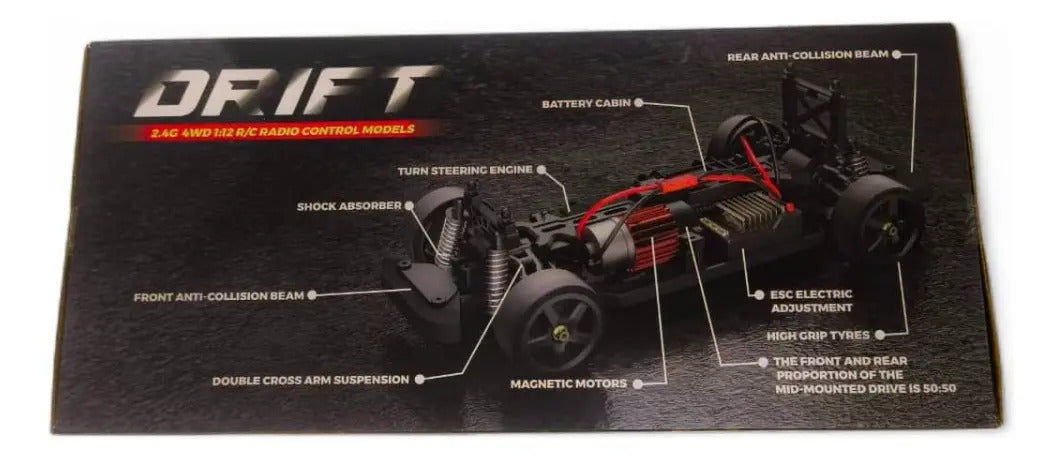 Carro R/c Drift Racing Rally 4wd Recargable Candy Toys