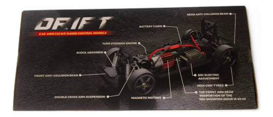 Carro R/c Drift Racing Rally 4wd Recargable Candy Toys