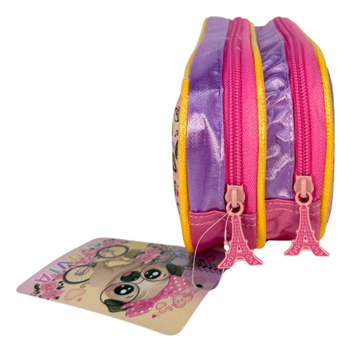 Mochila Primaria Set 3 Piezas Marca Lluvia Perrito Pug