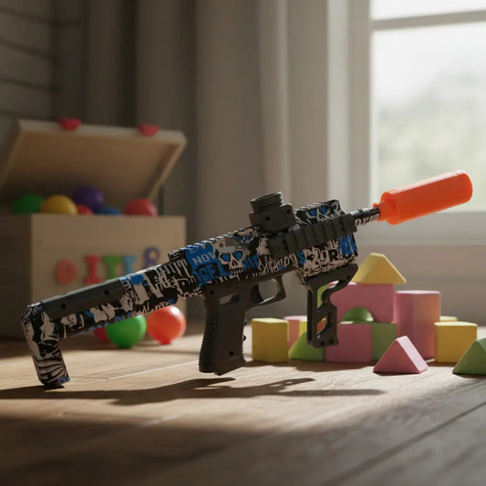 Rifle Candy Toys Con Luz Led Efecto Disparo Y 30,000 Balas