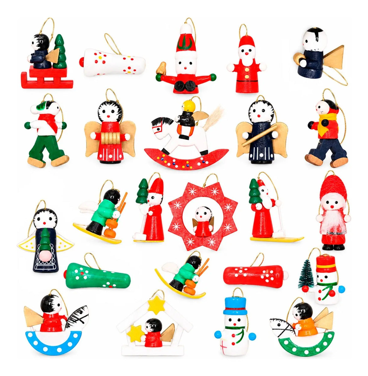 Set Lluvia 24 Figuras Navideñas Miniatura Llenas De Magia