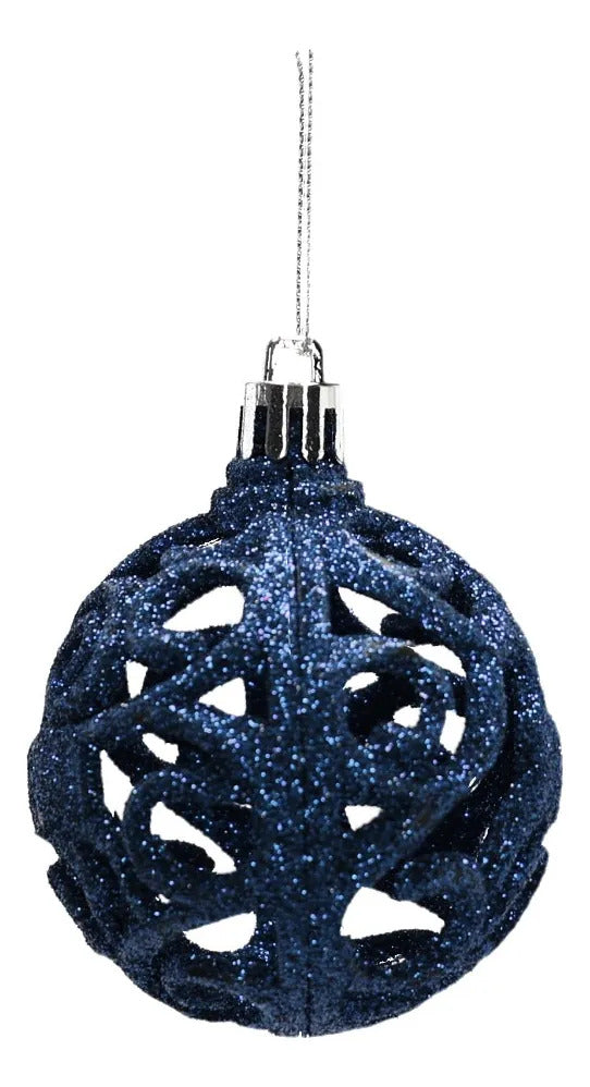 Set Esferas Navideñas lluvia Azul Turquesa 30 Piezas 6 Cm