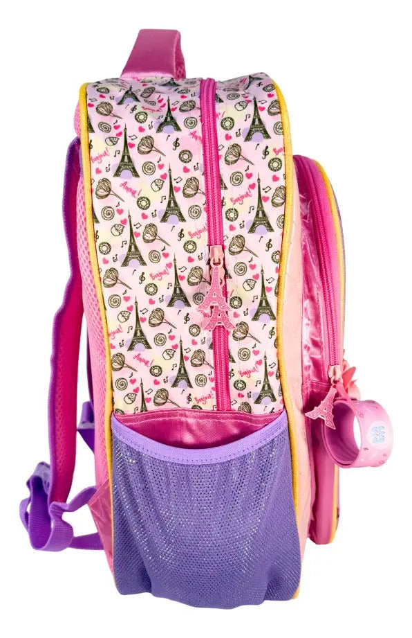 Mochila Primaria Set 3 Piezas Marca Lluvia Perrito Pug