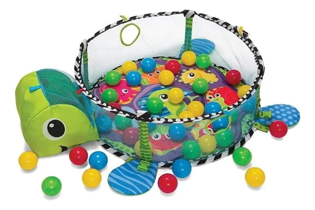 Gimnasio Para Bebé Tortuga Con 30 Pelotas Y Juguetes