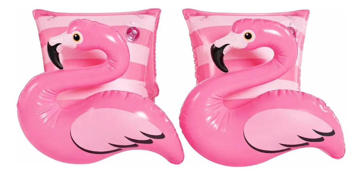 Flotadores Para Brazos Niña 23x15cm Flamingo Y Unicornio Rosa