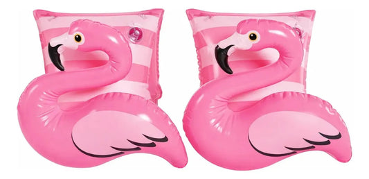 Flotadores Para Brazos Niña 23x15cm Flamingo Y Unicornio Rosa