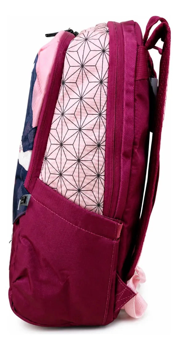 Mochila Juvenil Nezuko Kamado Demon Slayer Rosa Juvenil