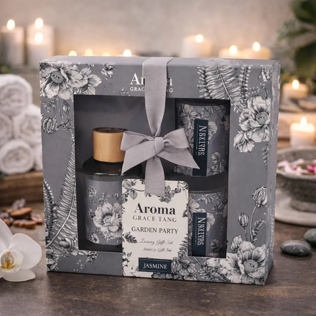 Set Aromaterapia Aroma Garden Party 4 Aromas Con Velas