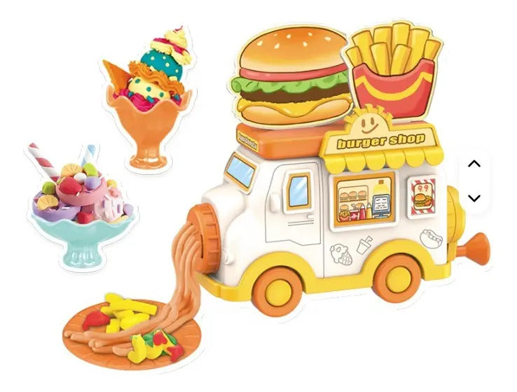 Set De Plastilina Camión De Hamburguesas Con 27 Piezas