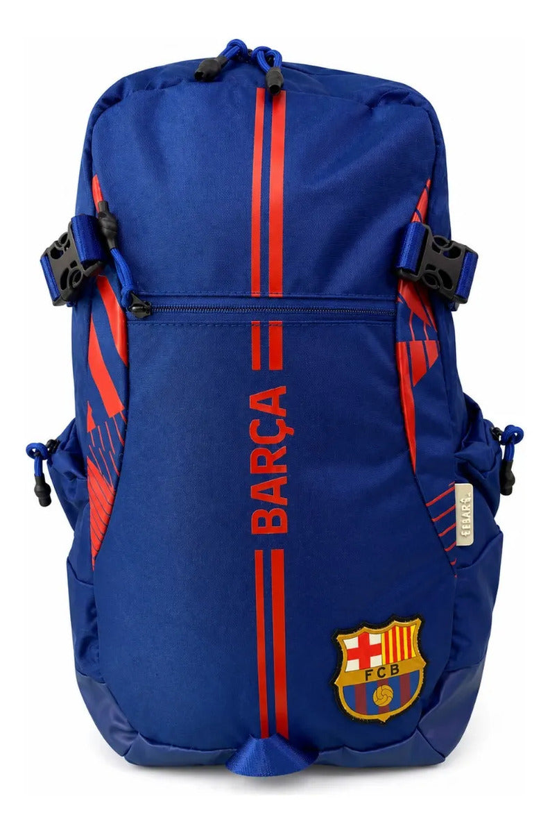 Mochila Fc Barcelona Azul Deportiva Con Tres Compartimientos