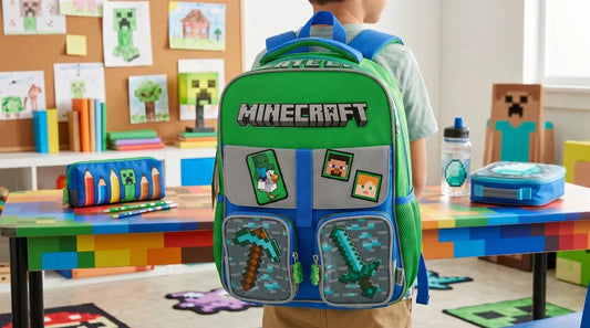 Mochila Escolar Minecraft Ruz Con Steve Alex Y Zombie