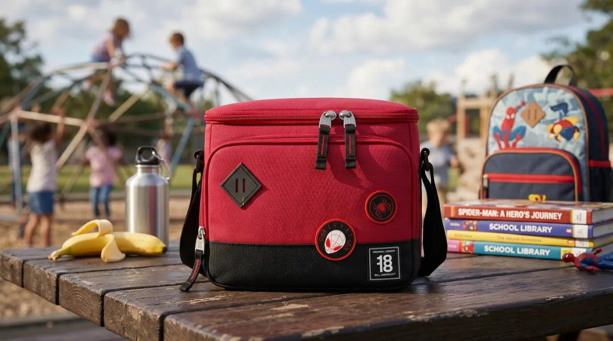 Lonchera Chenson Spider-man Roja Con Bolsa Frontal Térmica