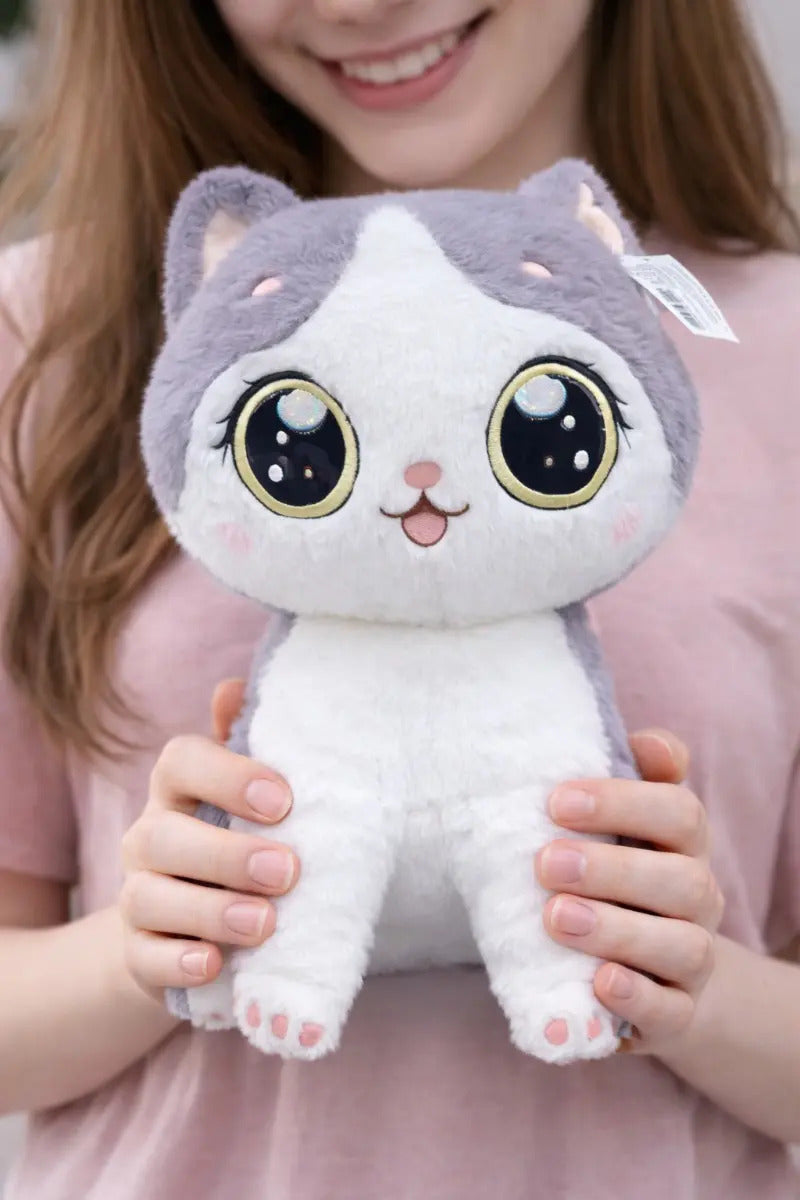 Peluche Gato Tierno Dos Colores 36x27x24 Cm Candy Toys