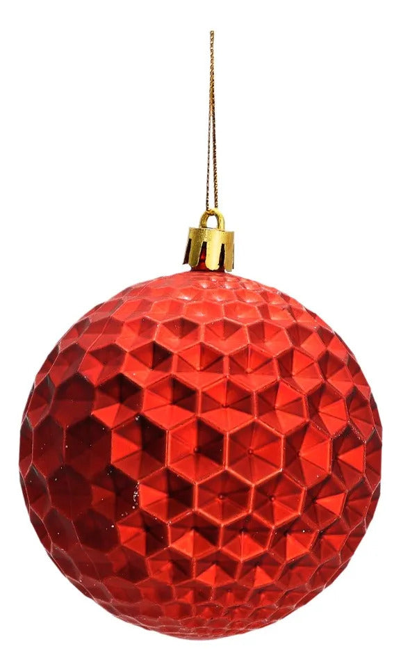 Esferas Navideñas lluvia Set 74 Piezas Rojo Cereza Surtidas