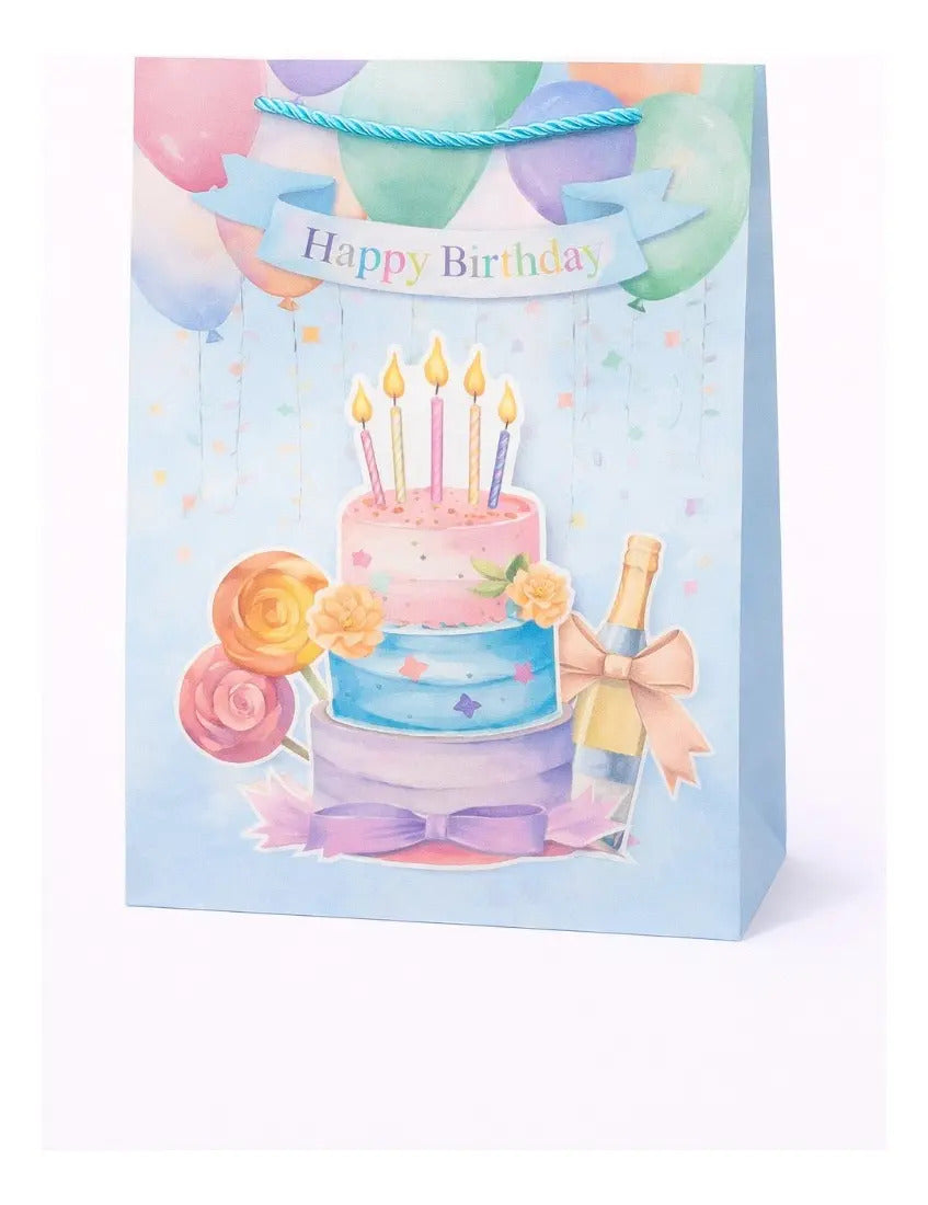 Bolsas De Regalo Una Docena Feliz Cumpleaños Con Relieve 3d