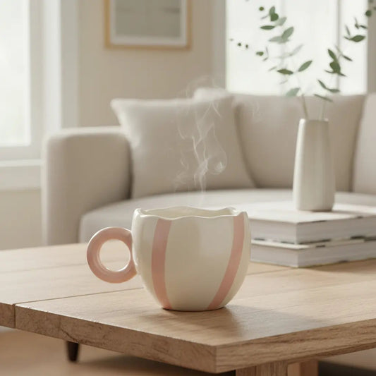 Taza Decorativa Forma De Huevo Varios Colores 350 Ml